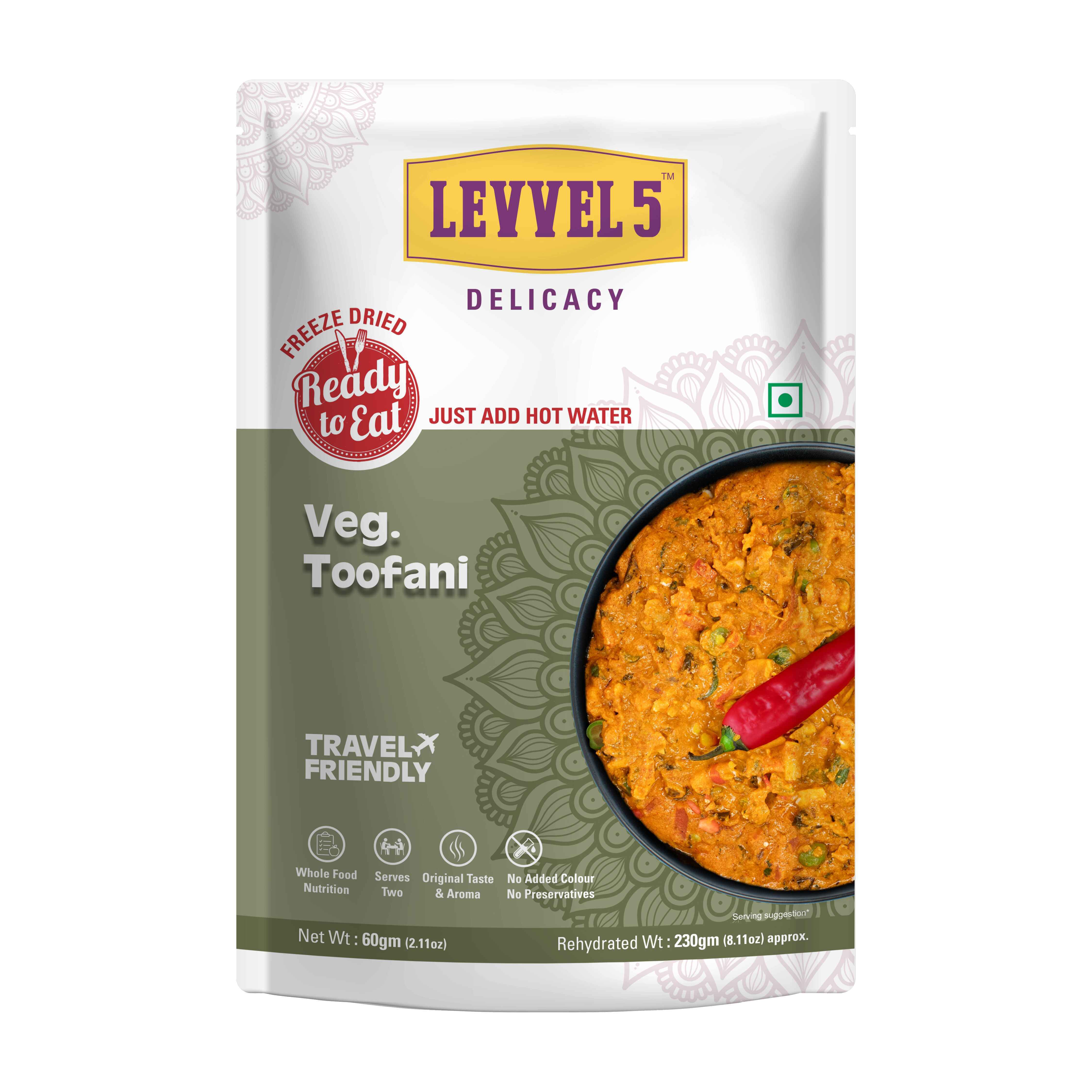 Toofani Veg Toofani | Ready To Eat | Just Heat & Enjoy – Levvel5 Delicacy