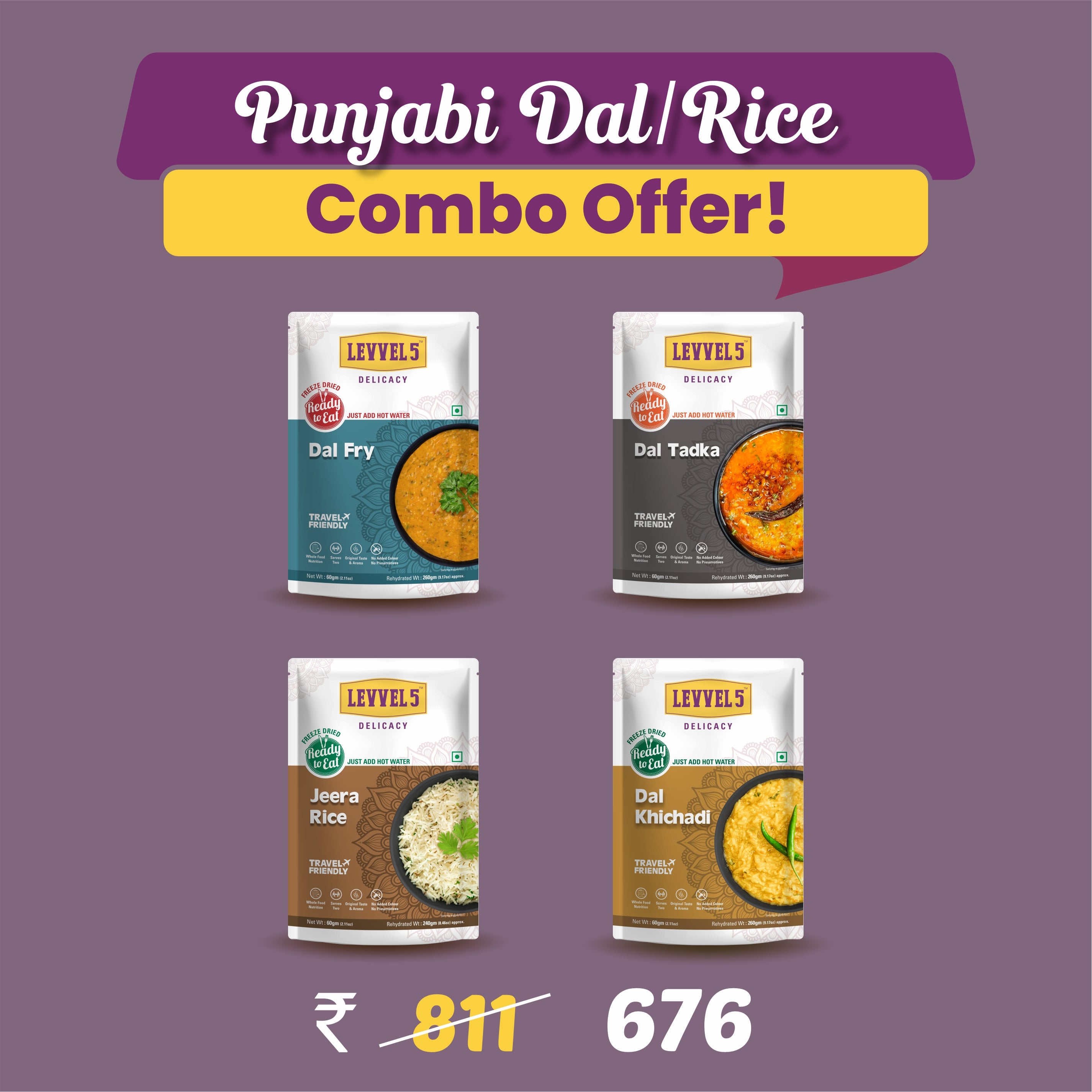Punjabi Dal/Rice Combo Offer