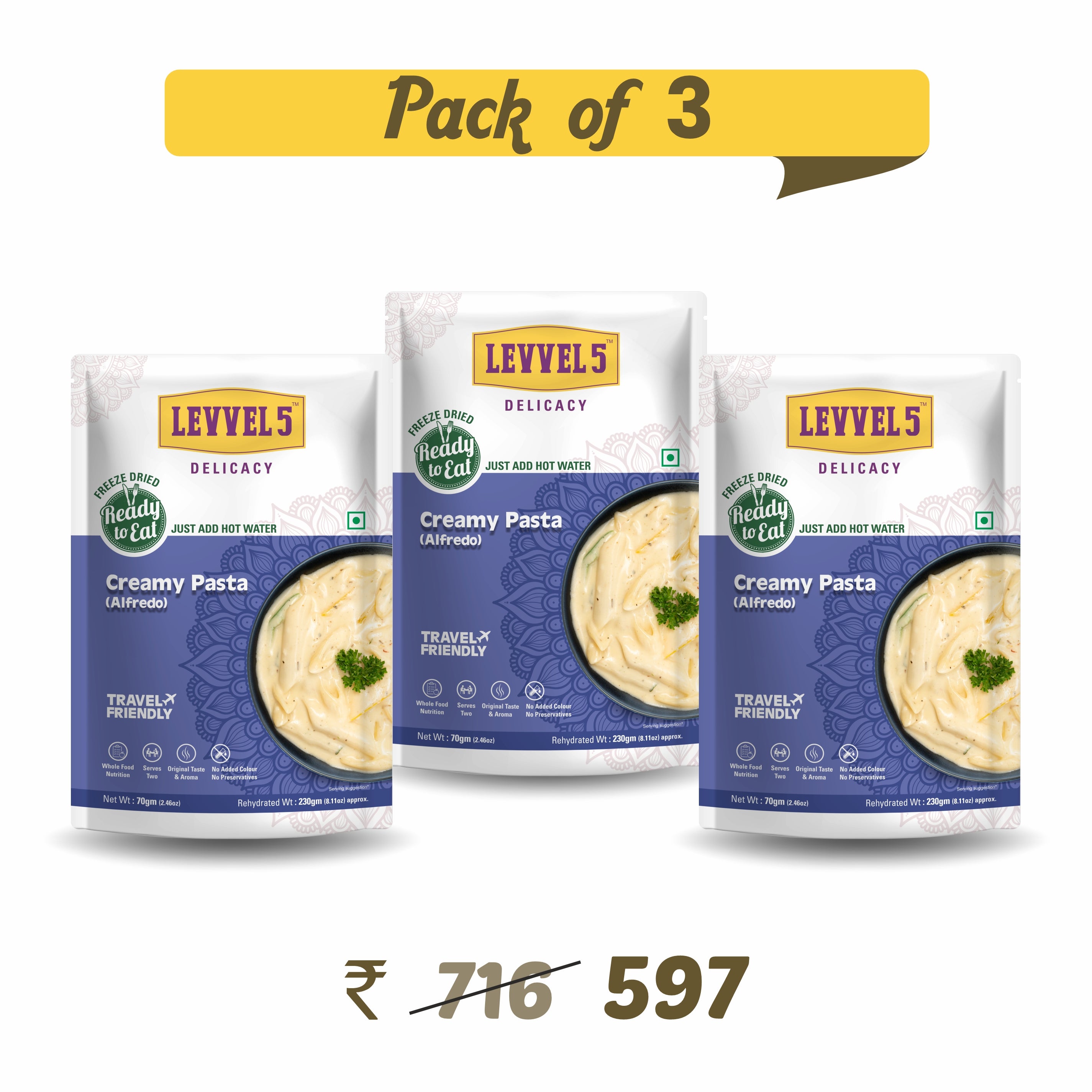 Creamy Pasta - Ready To Eat Pack of 3