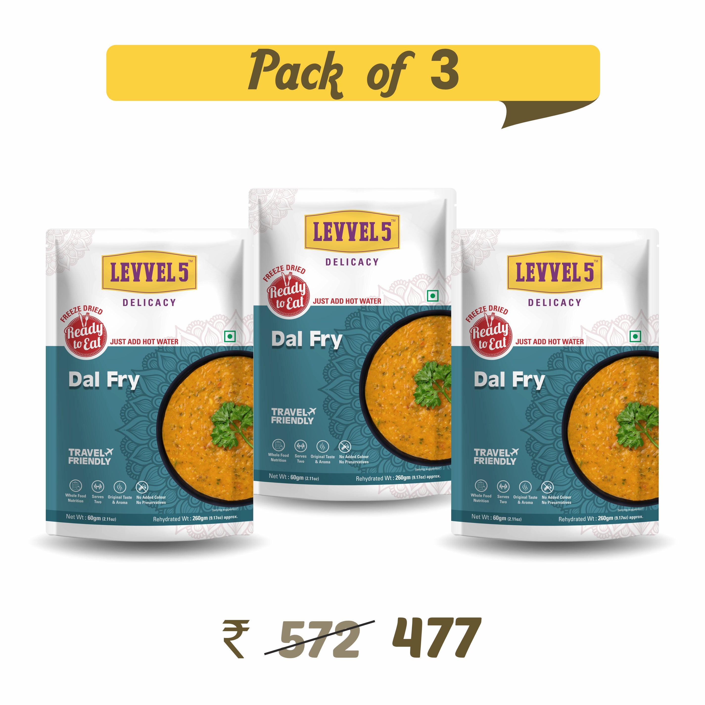 Dal Fry - Ready To Eat Pack of 3