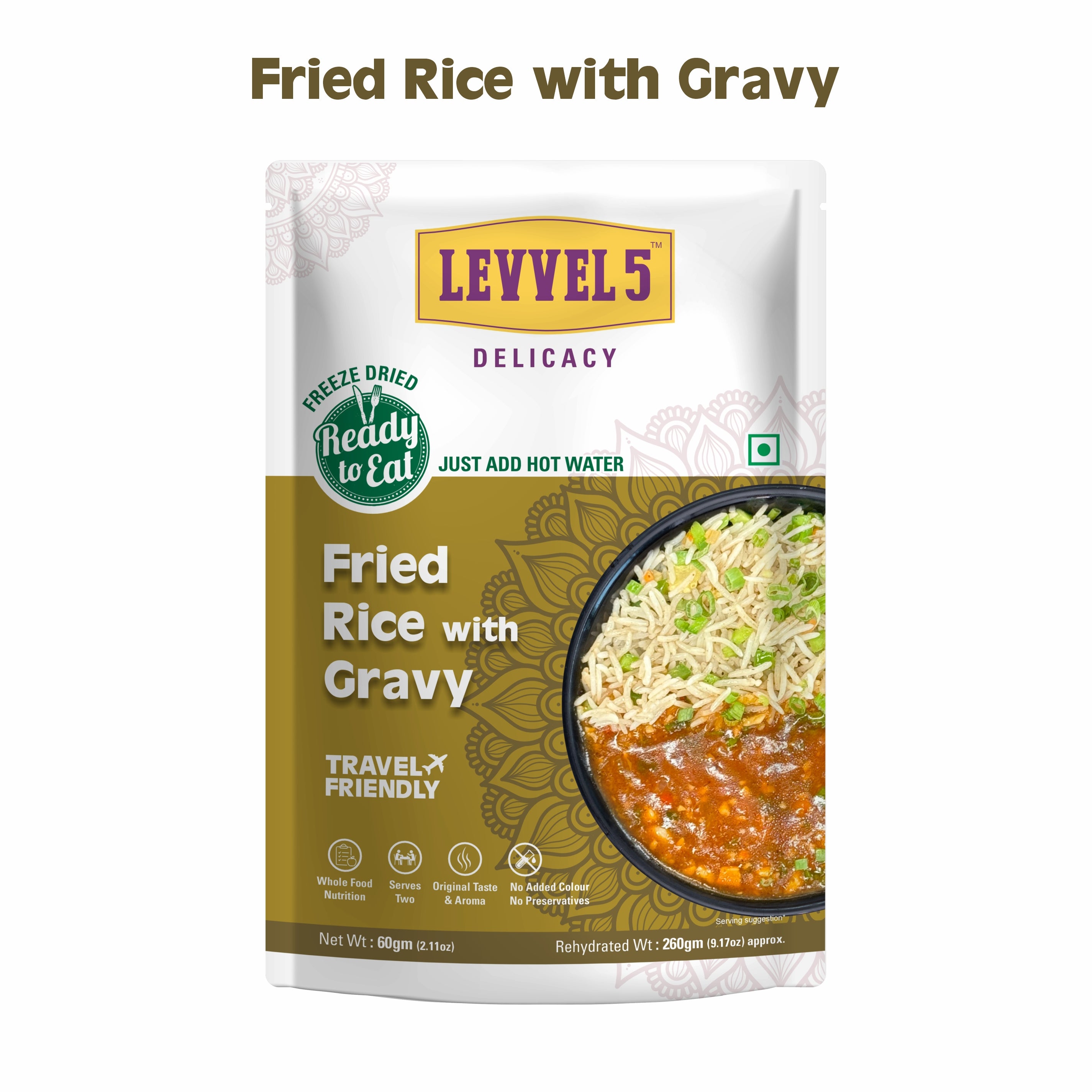 Fried Rice With Gravy - Ready To Eat Pack of 3