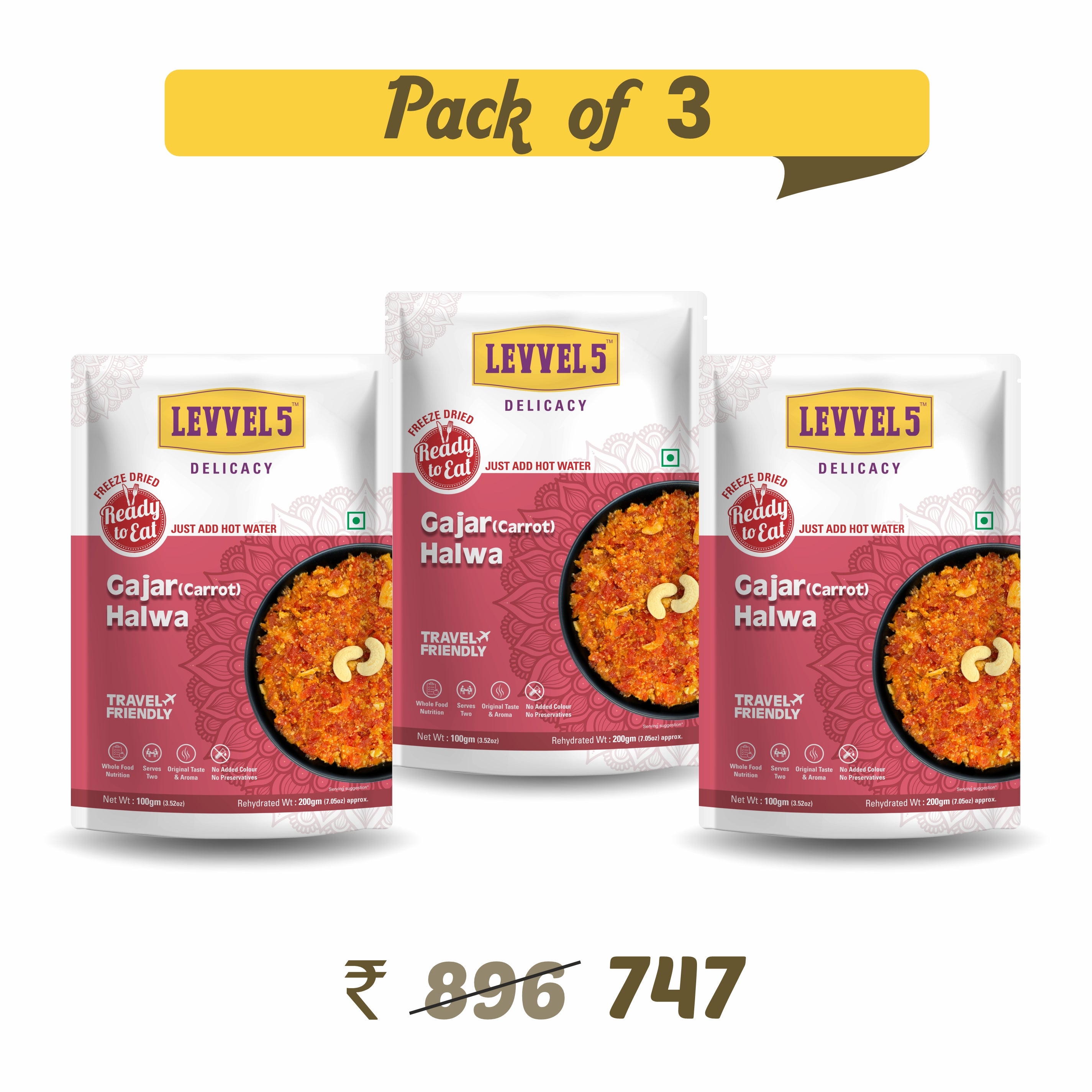 Gajar Halwa - Ready To Eat Pack of 3