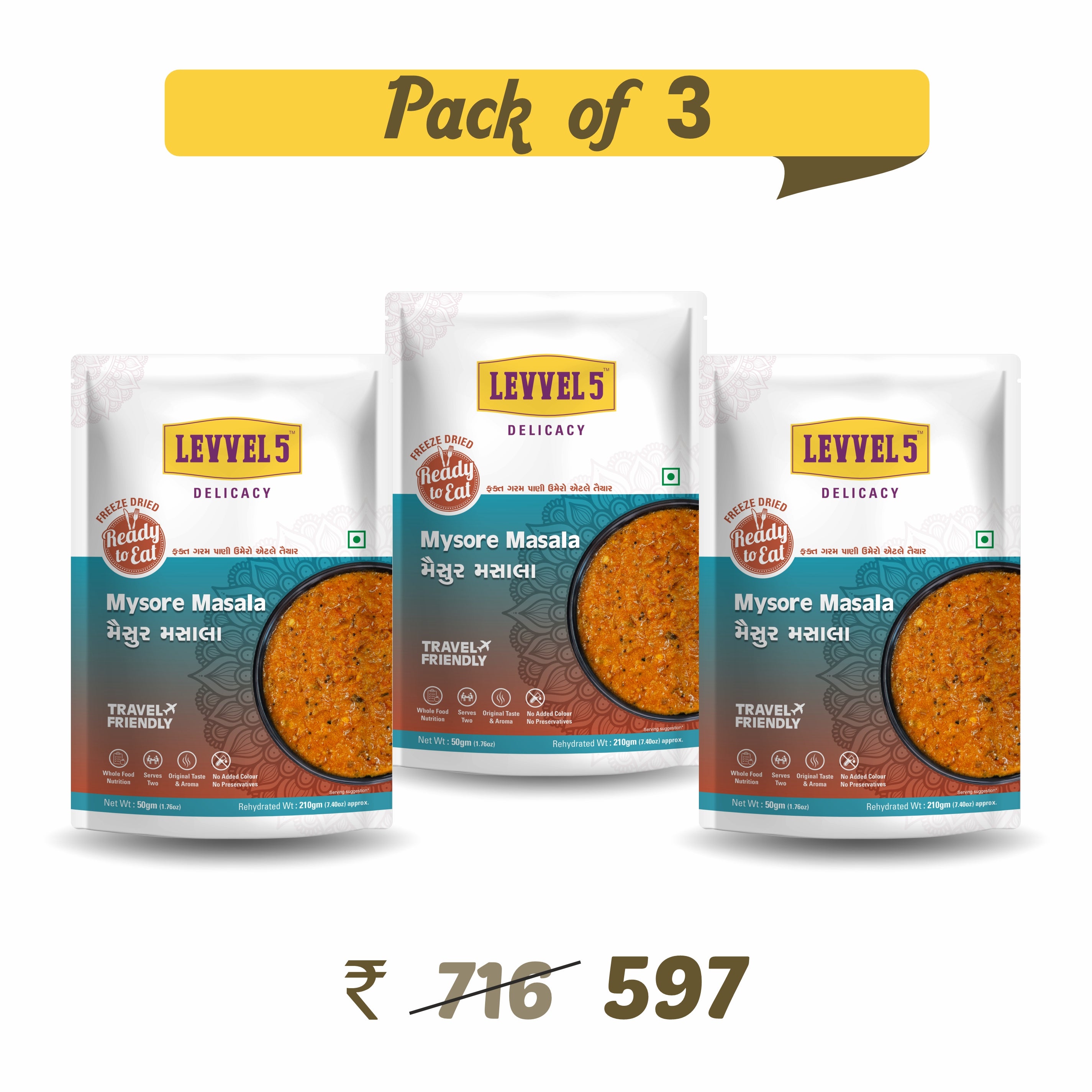 Mysore Masala Ready To Eat - Pack of 3