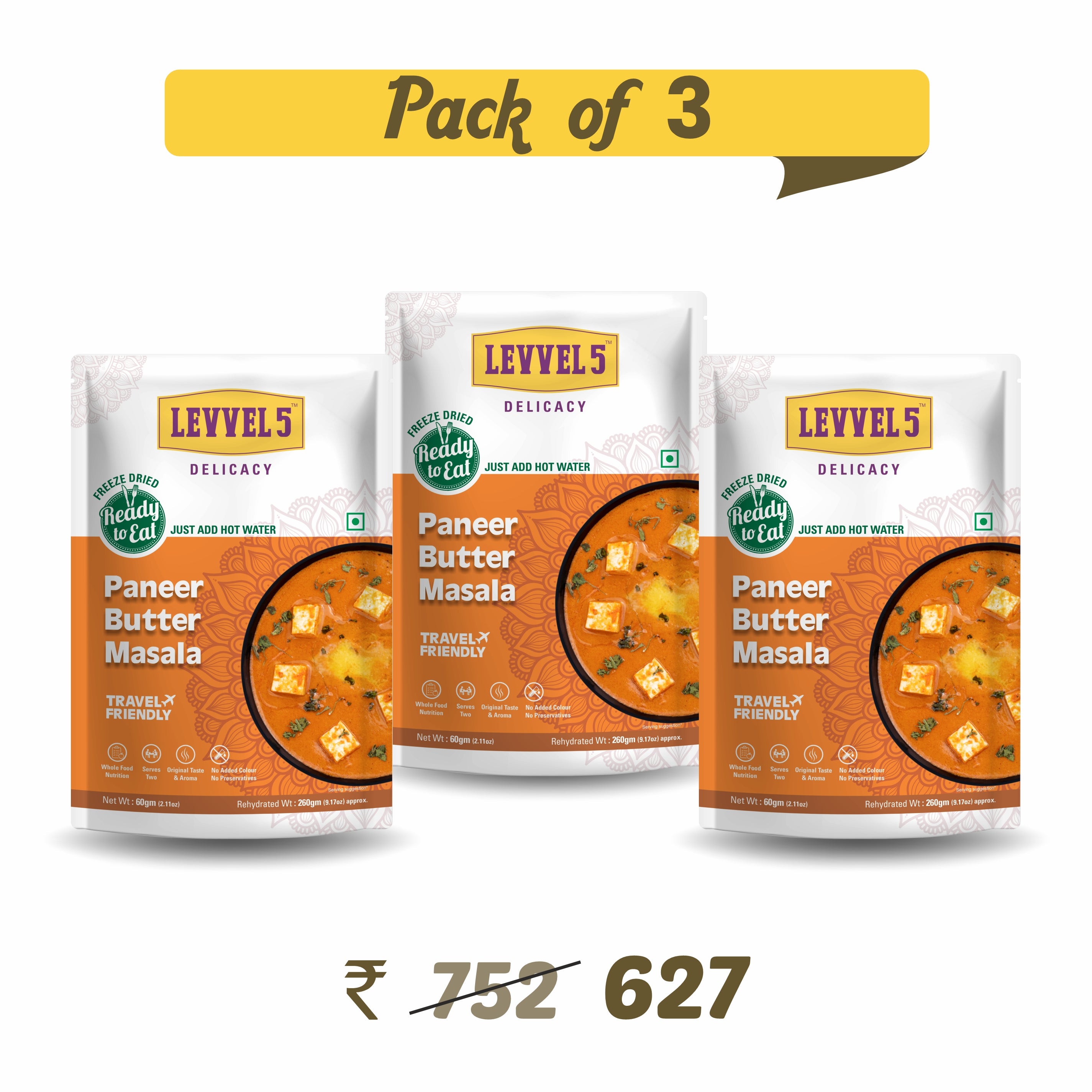 Paneer Butter Masala - Ready To Eat Pack of 3